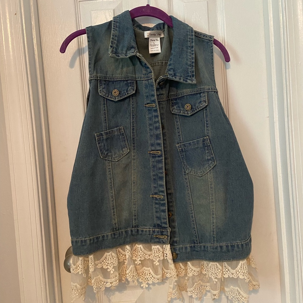 Lace Demin Vest